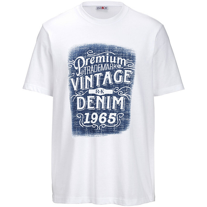 ROGER KENT Roger Kent T-Shirt mit Frontdruck weiß 50,52,54,56,58