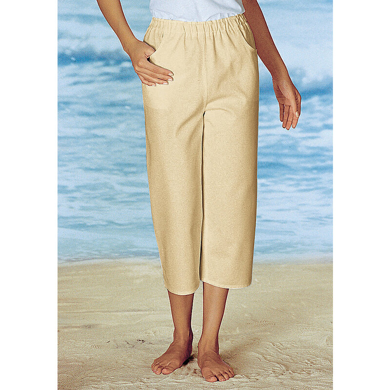 Damen Classic Basics Capri-Hose aus reiner Baumwolle CLASSIC BASICS braun 38,40,42,44,46,48,50,52,54,56