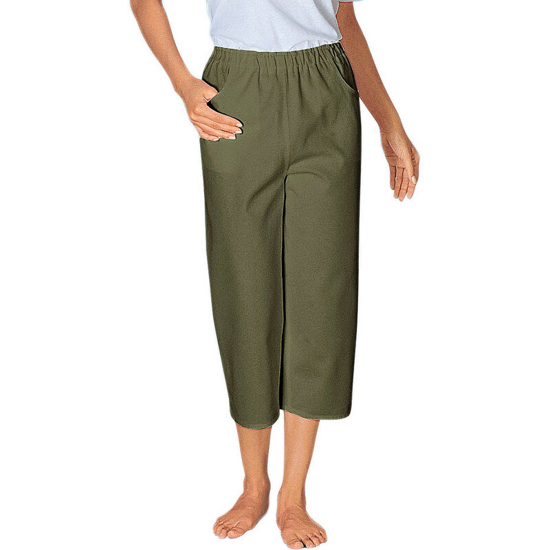 Damen Classic Basics Capri-Hose aus reiner Baumwolle CLASSIC BASICS grün 38,40,42,44,46,48,50,52,54,56