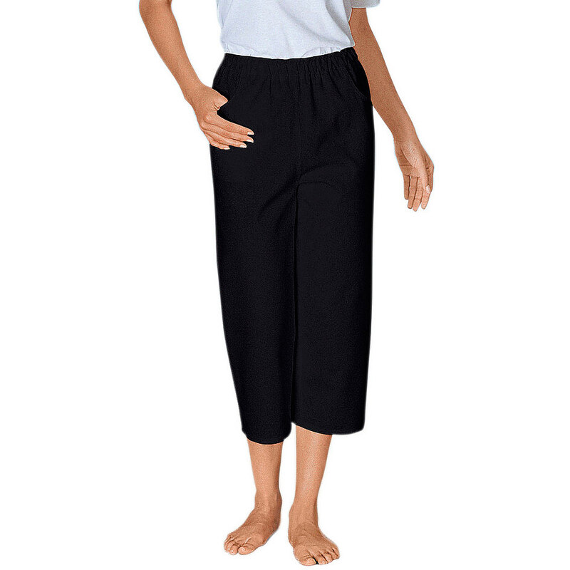 Damen Classic Basics Capri-Hose aus reiner Baumwolle CLASSIC BASICS schwarz 38,40,42,44,46,48,50,52,54,56