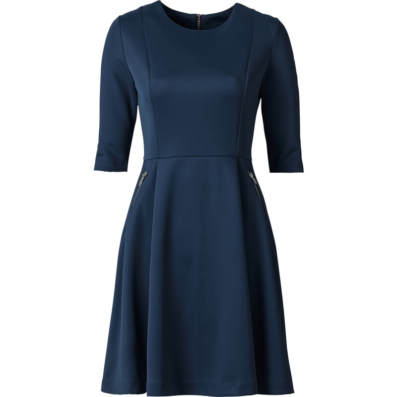BODYFLIRT Scuba-Kleid/Sommerkleid 3/4 Arm in blau von bonprix