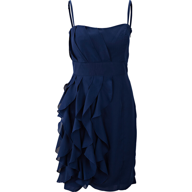 BODYFLIRT Kleid figurbetont in blau von bonprix