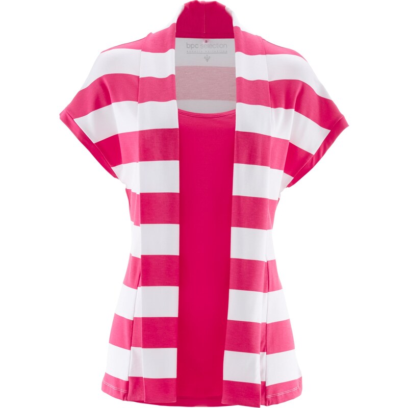bpc selection Shirt in Doppeloptik in pink für Damen von bonprix