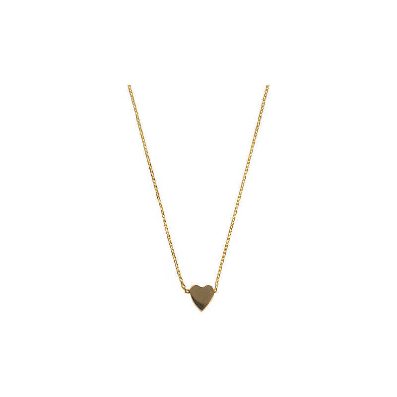 Mint Sliding Heart Necklace gold plated