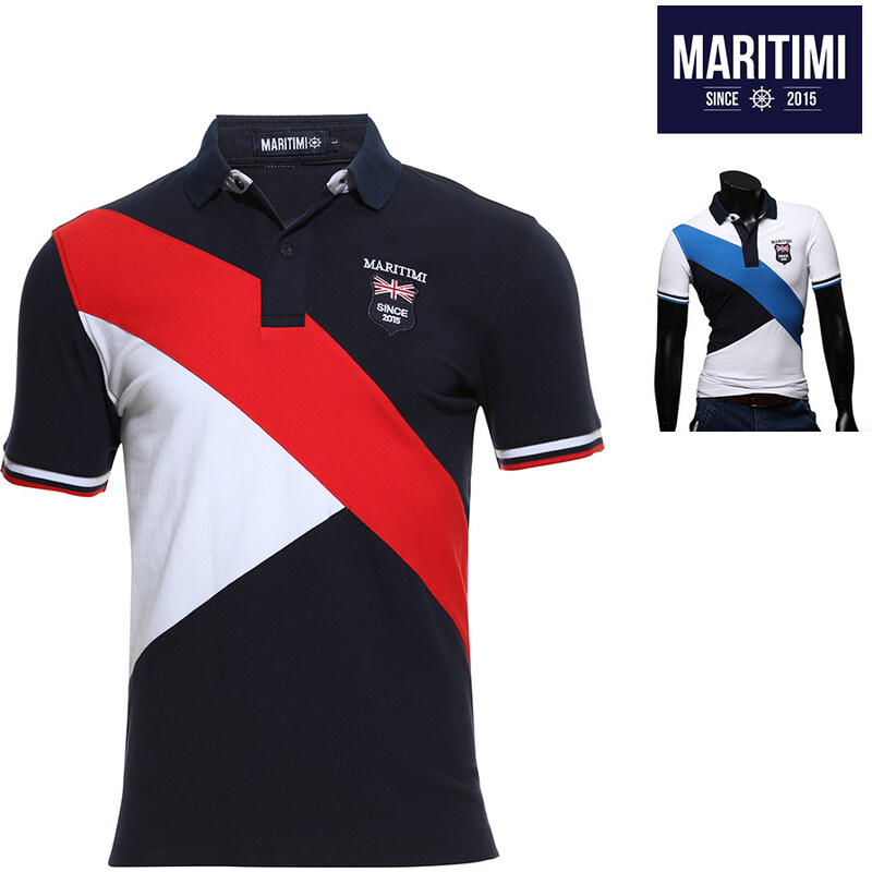 Maritimi Maritimes Poloshirt mit Logo-Stickerei - Blau - S