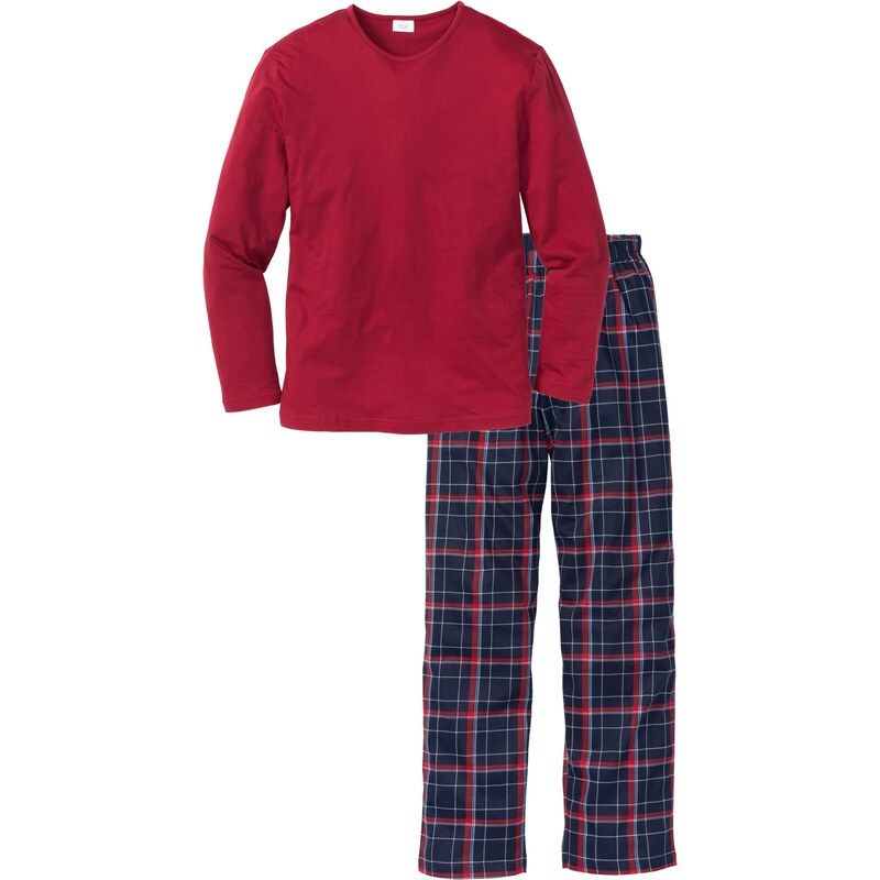 bpc bonprix collection Pyjama langarm in rot für Herren von bonprix