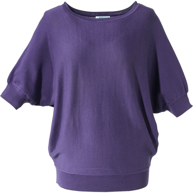 BODYFLIRT Pullover halber Arm in lila (Rundhals) für Damen von bonprix