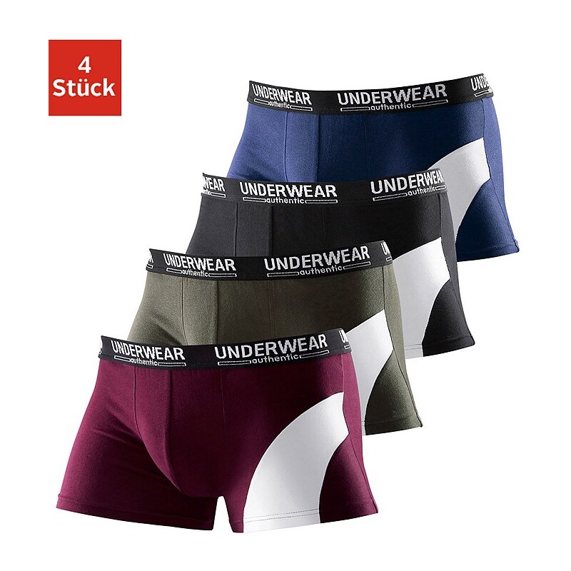 AUTHENTIC UNDERWEAR LE JOGGER Authentic Underwear Boxer (4 Stück) aus Baumwolle, »Cotton made in Africa«