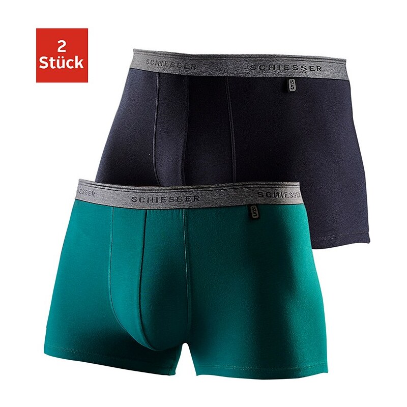 Schiesser Boxer (2 Stück) sportliche Retro Pants in schönen Farben Top-Markenqualität