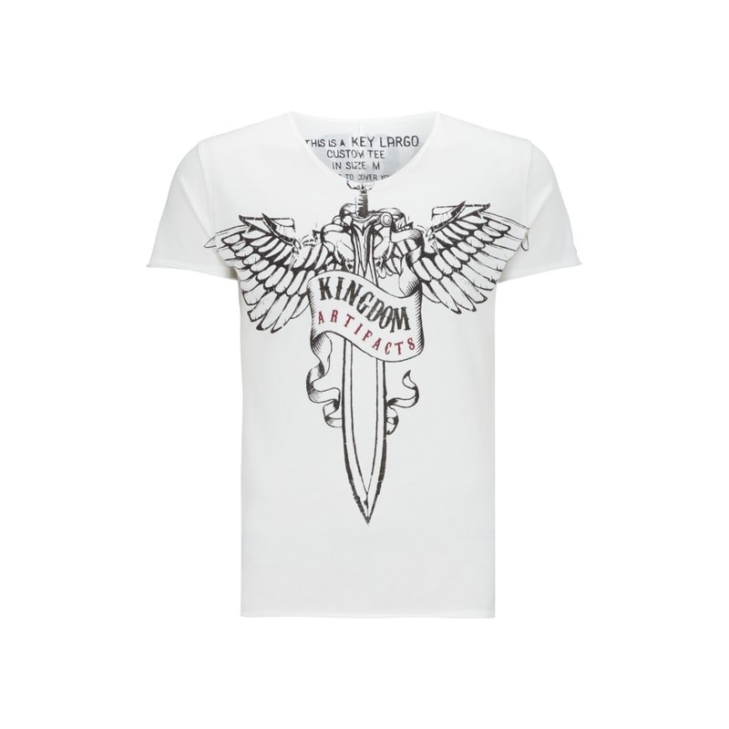 Key Largo T-Shirt mit Print im Washed Out Look