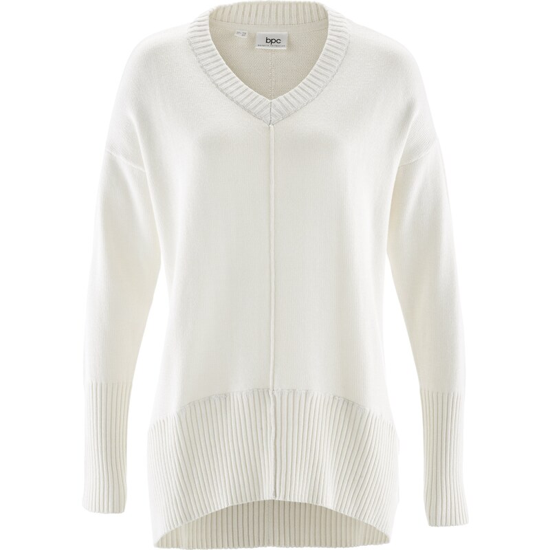 bpc bonprix collection Oversize-Pullover langarm in weiß für Damen von bonprix