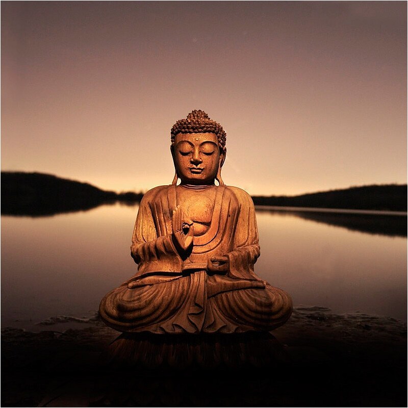 Bild, Home affaire, »Buddha - calm lake«, 40/40 cm