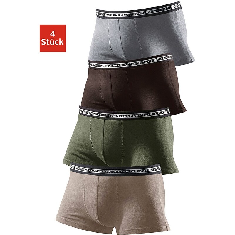 AUTHENTIC UNDERWEAR LE JOGGER Authentic Underwear, Microfaser-Boxer (4 Stück), coole Boxer in tollen Farbpackungen