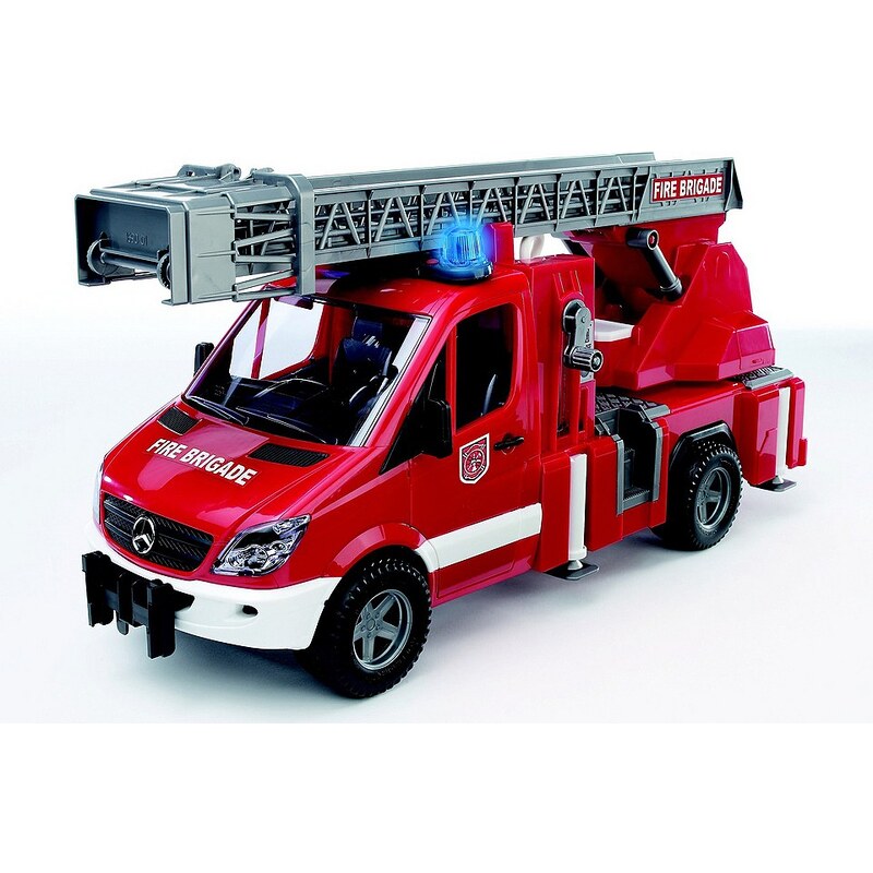 bruder® Feuerwehrauto, »Benz Sprinter Feuerwehr mit Drehleiter, Wasserpumpe, Light + Sound«