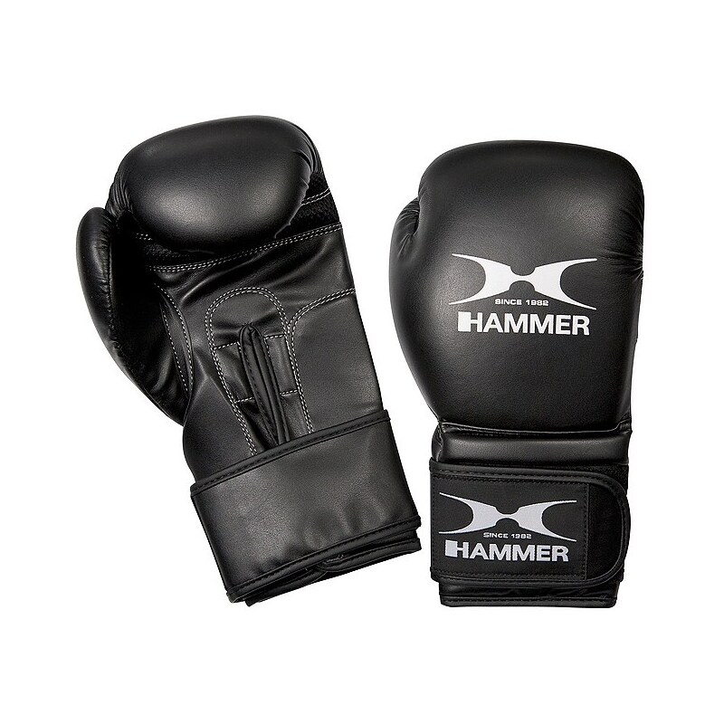 Boxhandschuhe, PU, schwarz-weiß, »Premium Training«, Hammer®