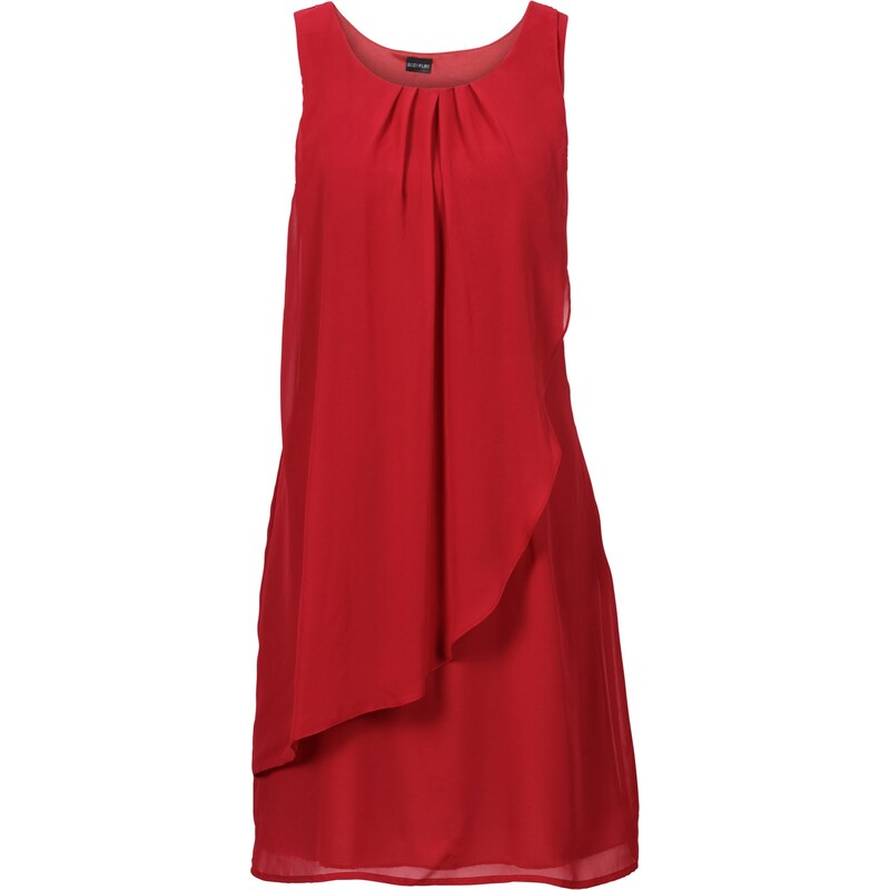 BODYFLIRT Kleid ohne Ärmel in rot von bonprix