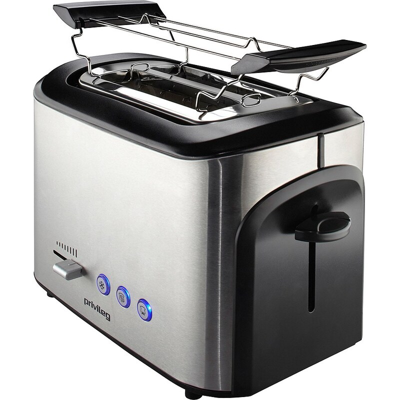 Privileg Toaster, mit Brötchenaufsatz, für 2 Scheiben, Edelstahl, max. 800 Watt