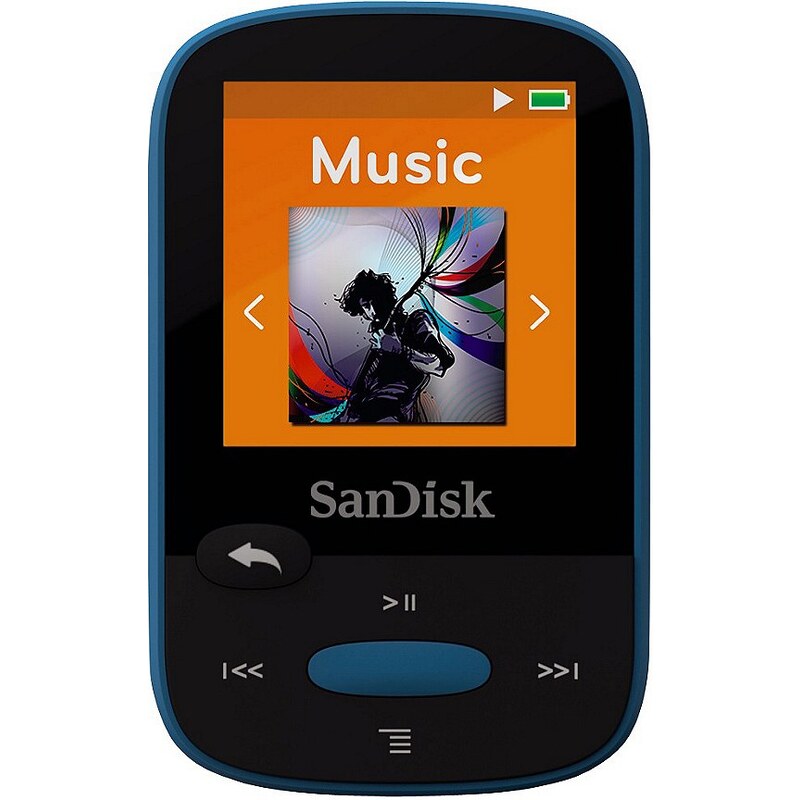 SanDisk MP3 Player Clip Sport 8GB mit Slot für Speicherkarte »inkl. Kopfhörer und USB Kabel«