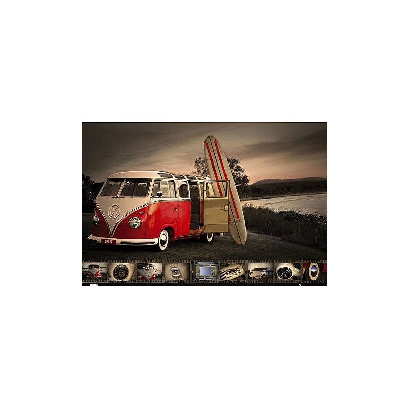 Bild, Home affaire, »VW Camper - kombi surfboard«, 90/60 cm