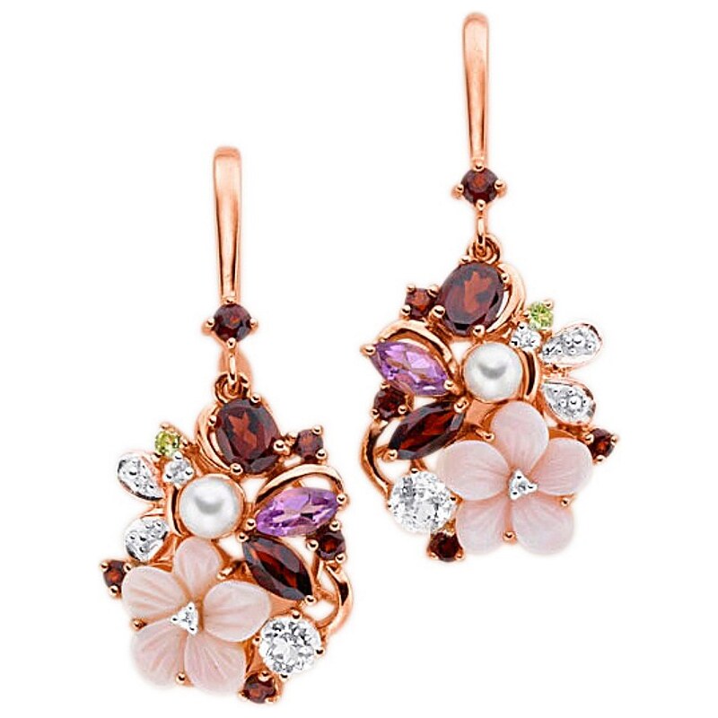 Vivance Jewels Ohrschmuck: Paar Ohrhaken "Blume / Blüten" mit Perle
