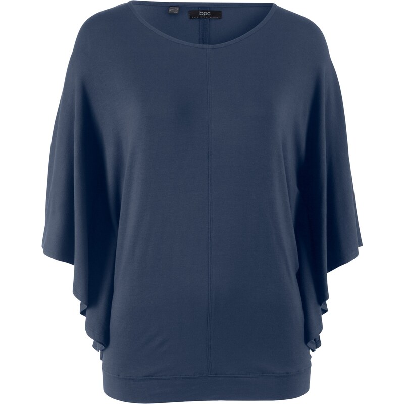 bpc bonprix collection Fledermaus-Shirt mit Bündchen 3/4 Arm in blau für Damen von bonprix