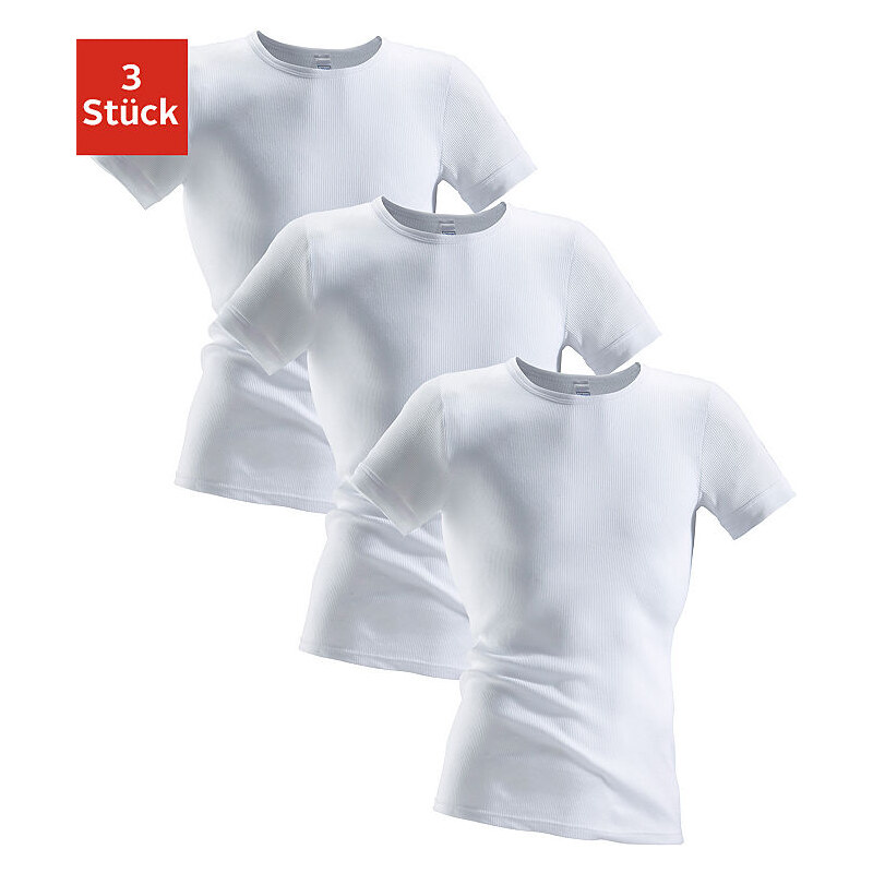 Shirt aus Fein- und Doppelripp (3 Stück) schlichtes Basic für jeden Tag. Clipper weiß 3,4,5,6,7,8,9,10