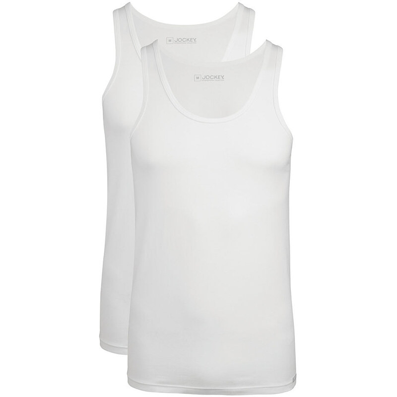 JOCKEY Jockey Shirt (2 Stück) aus weichem Baumwoll-Lyocell-Gemisch weiß L,M,S,XL,XXL