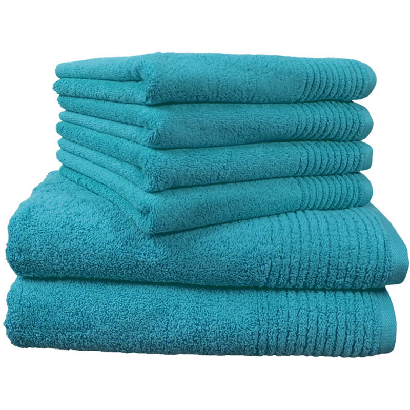 Handtuch Set Brillant mit Streifenbordüre Dyckhoff blau
