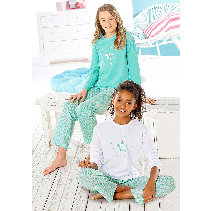 Pyjama Petite Fleur Farb-Set 122/128,134/140,146/152,158/164,170/176
