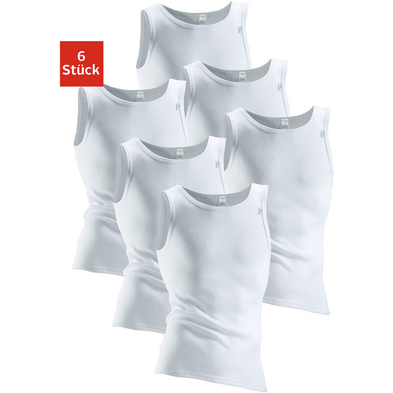 CLIPPER EXCLUSIVE Exclusive Unterhemd in Feinripp-oder Doppelripp-Qualität (6 Stück) spürbar weich und glatt weiß 4,5,6,7,8,9,10,12