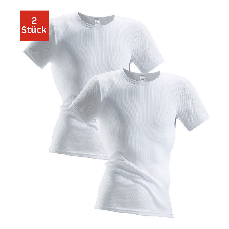 CLIPPER EXCLUSIVE Exclusive Unterhemd in T-Shirt Form (2 Stück) spürbar weich und glatt weiß 4,5,6,7,8,9,10,12