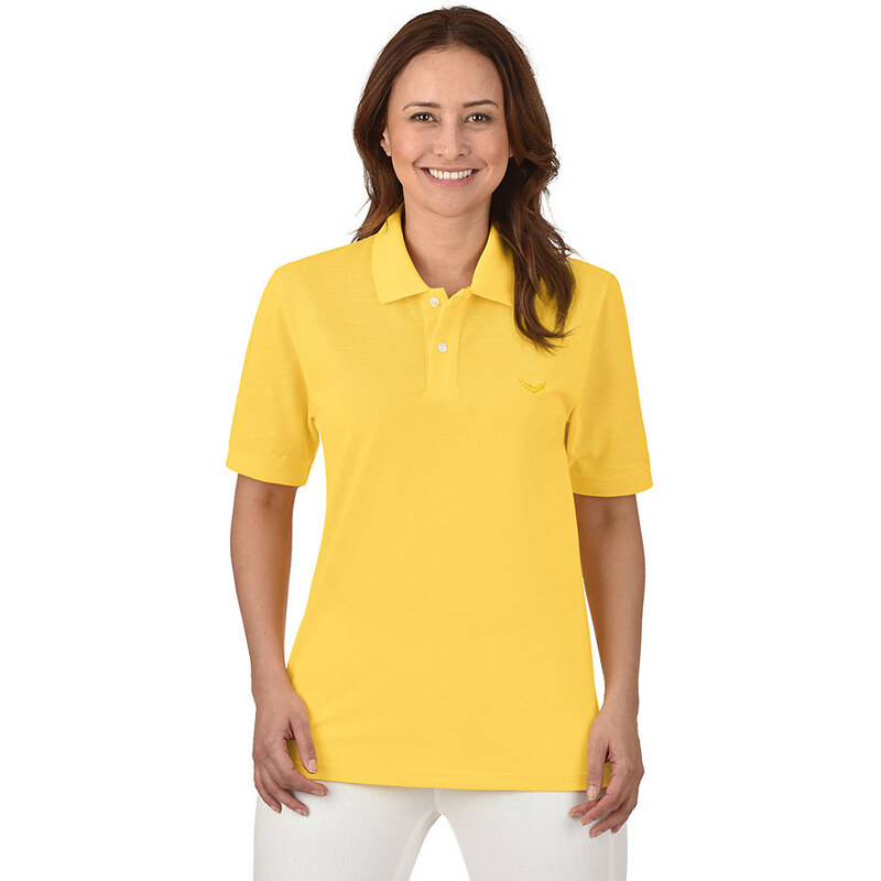 TRIGEMA Damen TRIGEMA Polo-Shirt DELUXE Piqué gelb L,M,S,XL,XXL,XXXL