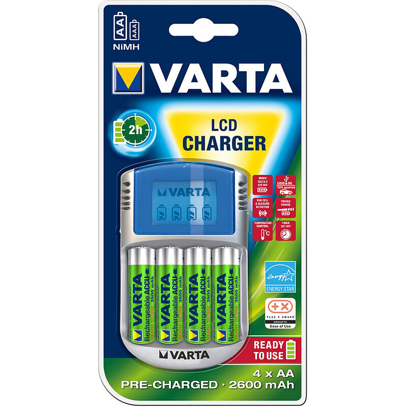 Varta Ladegerät Für AA und AAA Batterien LCD Charger
