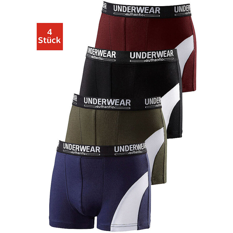 Authentic Underwear Le Jogger Authentic Underwear Boxer (4 Stück) mit sportlichem Colorblocking in mit Webbund Farb-Set 110/116,122/128,134/140,146/152,158/164,170/176,98/104,182