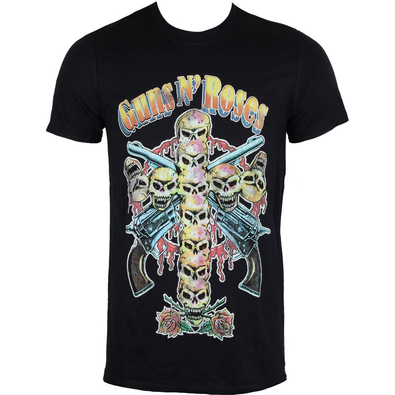 Metal T-Shirt Männer Guns N' Roses - Skull Cross 80's - ROCK OFF - GNRTS20MB