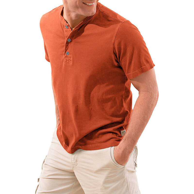 Eddie Bauer T-Shirt mit Knopfleiste EDDIE BAUER orange L,XL