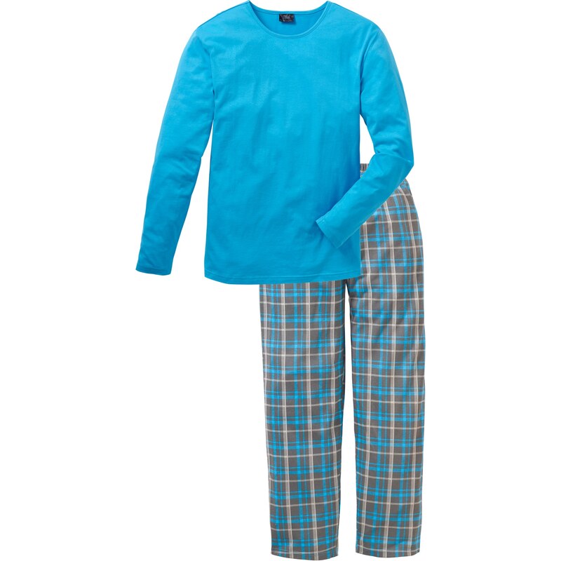bpc bonprix collection Pyjama langarm in grau für Herren von bonprix