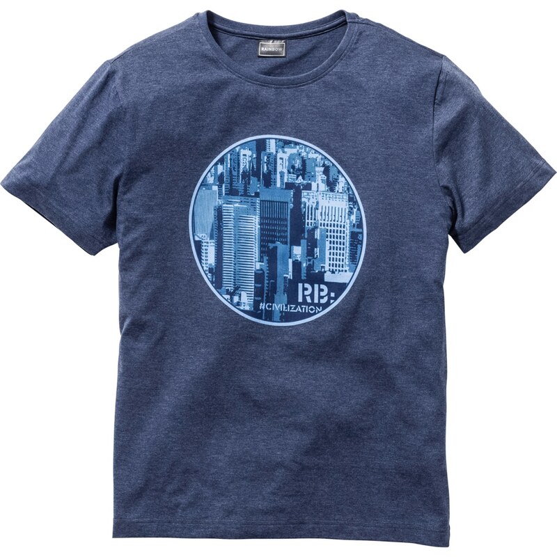 RAINBOW T-Shirt Slim Fit kurzer Arm in blau für Herren von bonprix