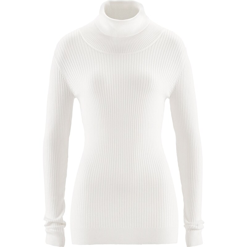 bpc bonprix collection Rollkragen-Pullover langarm in weiß für Damen von bonprix