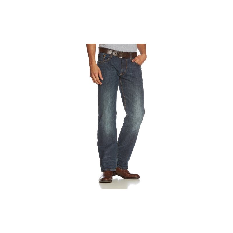 TOM TAILOR Herren Relaxed Jeans Brad tinted wash with belt/412