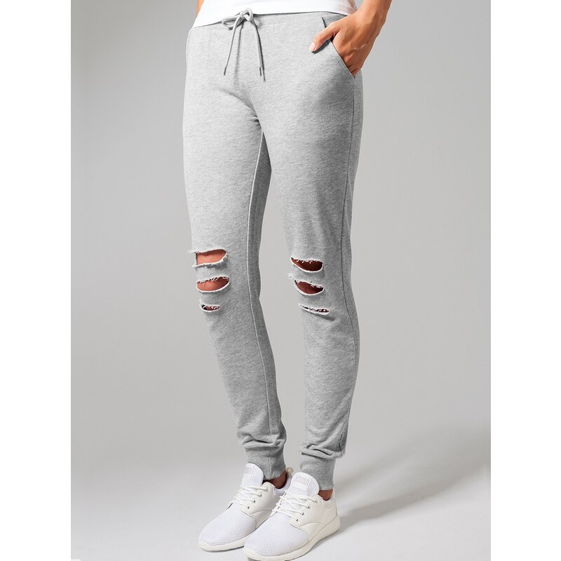 Urban Classics Ladies Cutted Terry Pants Grey TB1304