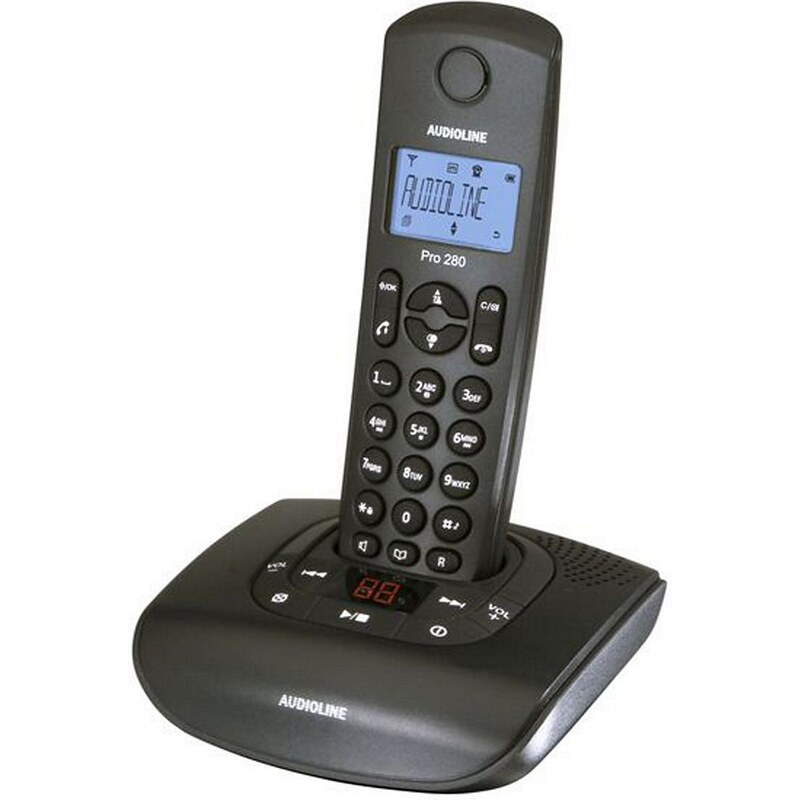 Audioline Telefon analog schnurlos »Pro 280 mit Anrufbeantworter«