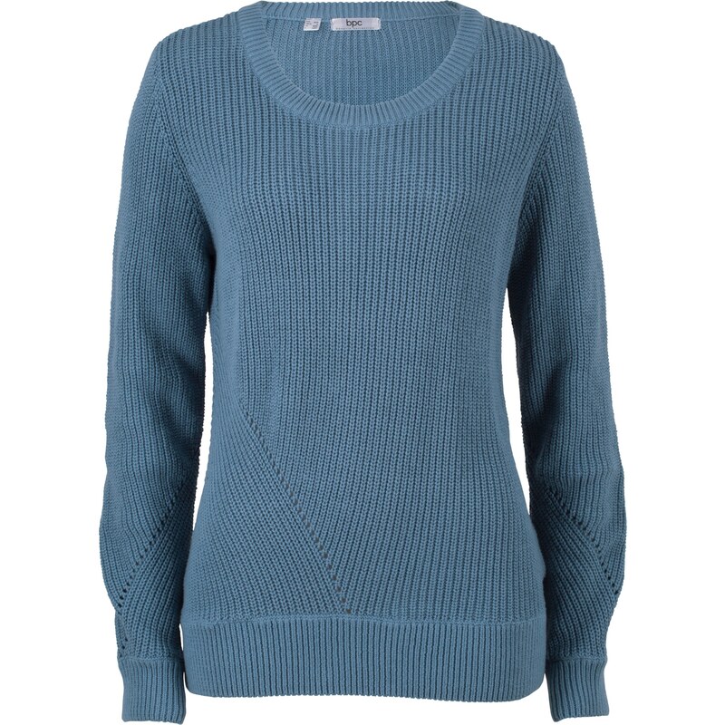 bpc bonprix collection Langarm-Pullover in blau für Damen von bonprix