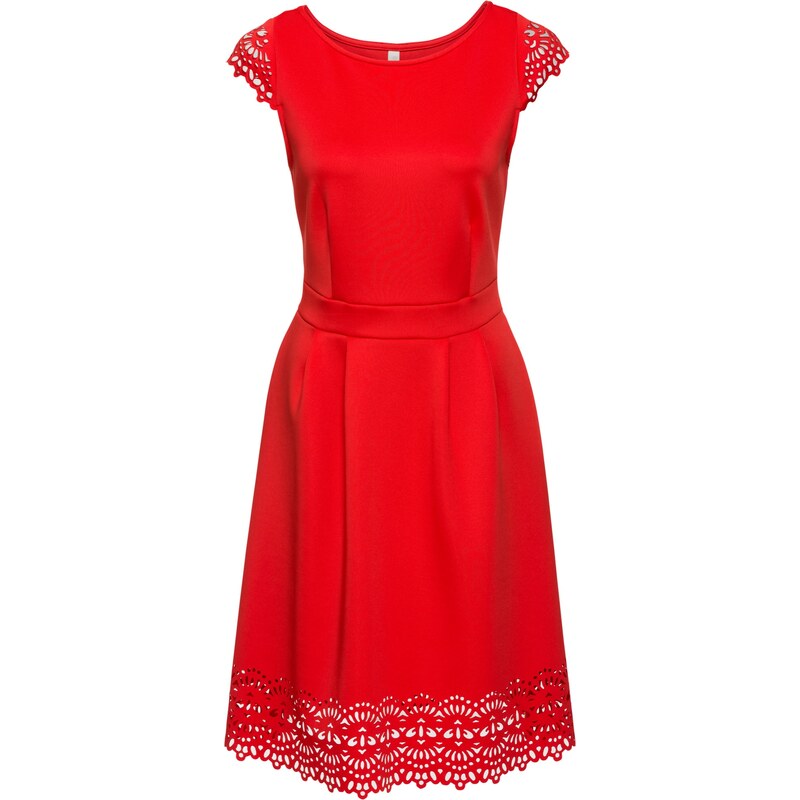 BODYFLIRT boutique Kleid mit Cut-Outs ohne Ärmel in rot von bonprix