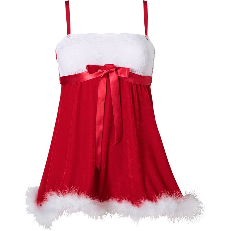 Venus_EU Weihnachts-Babydoll ohne Ärmel in rot für Damen von bonprix
