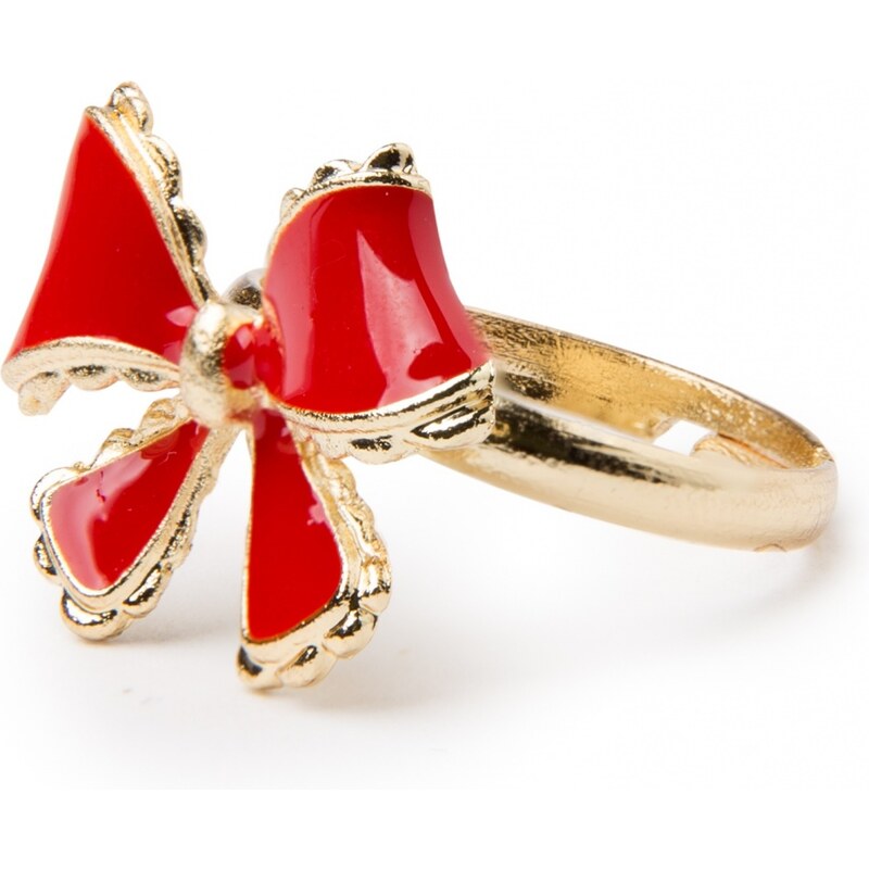 From Paris with Love! Very Vintage Sweet Bow ring Red