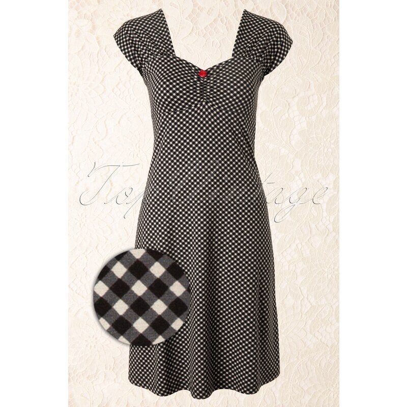 King Louie 50s Heidi Dress in Black and White