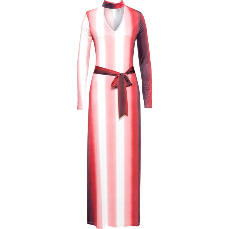 BODYFLIRT boutique Kleid mit Print langarm in rot von bonprix