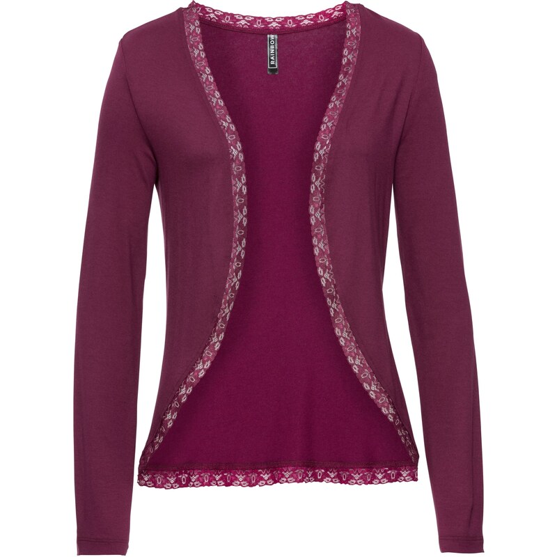 RAINBOW Shirtjacke in lila (Rundhals) für Damen von bonprix