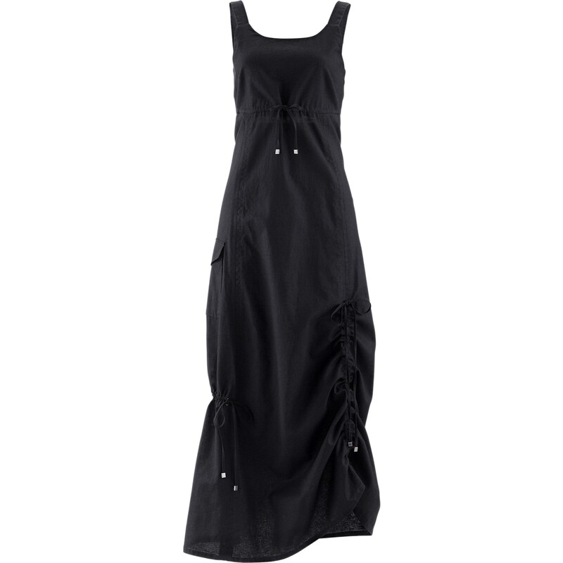 bpc bonprix collection Leinen-Kleid ohne Ärmel in schwarz von bonprix
